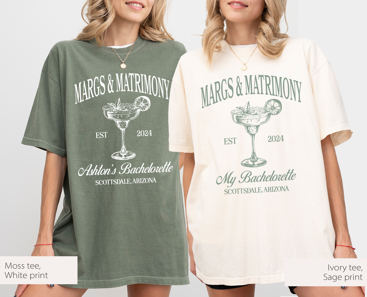 Margs and Matrimony Bachelorette Party Shirt