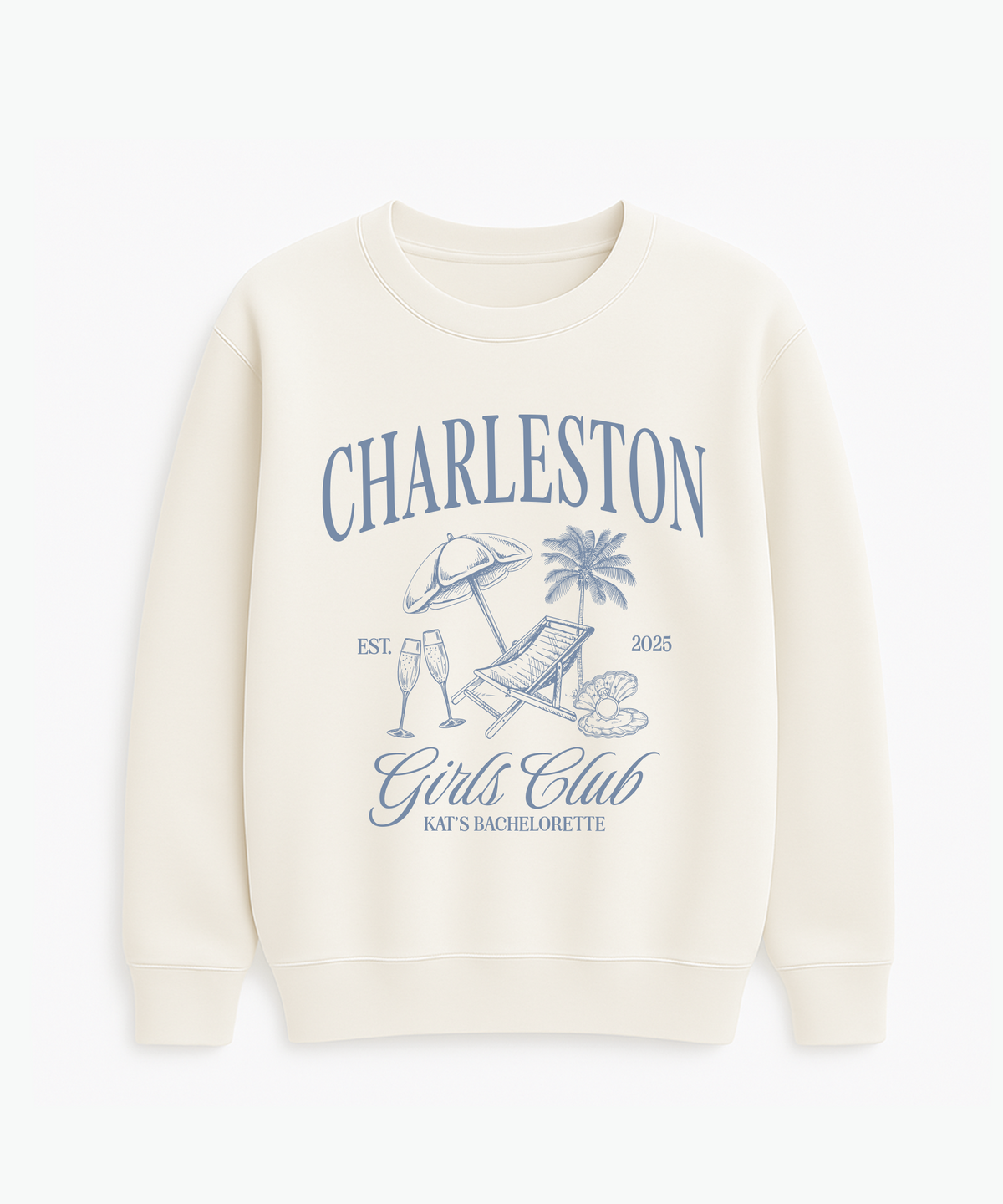 Charleston Girls Club Sweatshirt, Custom Bachelorette Logo Sweatshirt, Custom Cocktails Crewneck