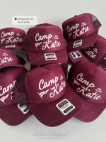 Custom Camp Bachelorette Hat, Camp Name Camp Flag Trucker Hat