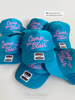 Custom Camp Bachelorette Hat, Camp Name Camp Flag Trucker Hat