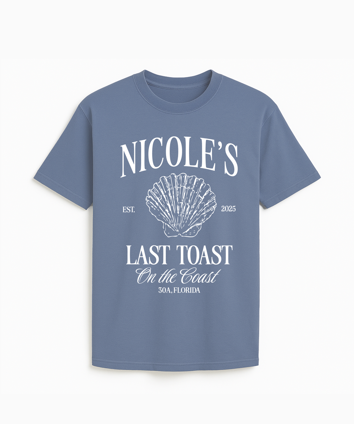 Custom Name Last Toast on the Coast Beach Bachelorette Party Shirt