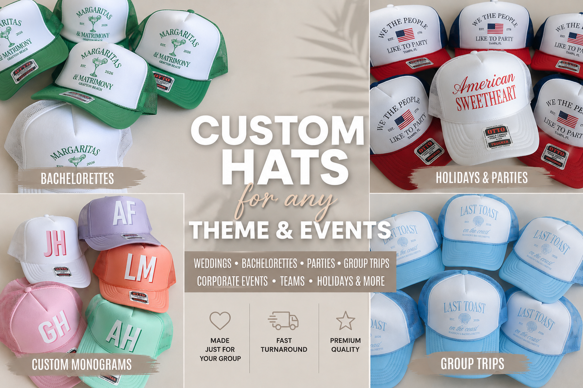 Patriotic Bachelorette Tracker Hats, 4th of Juy Bach Hats