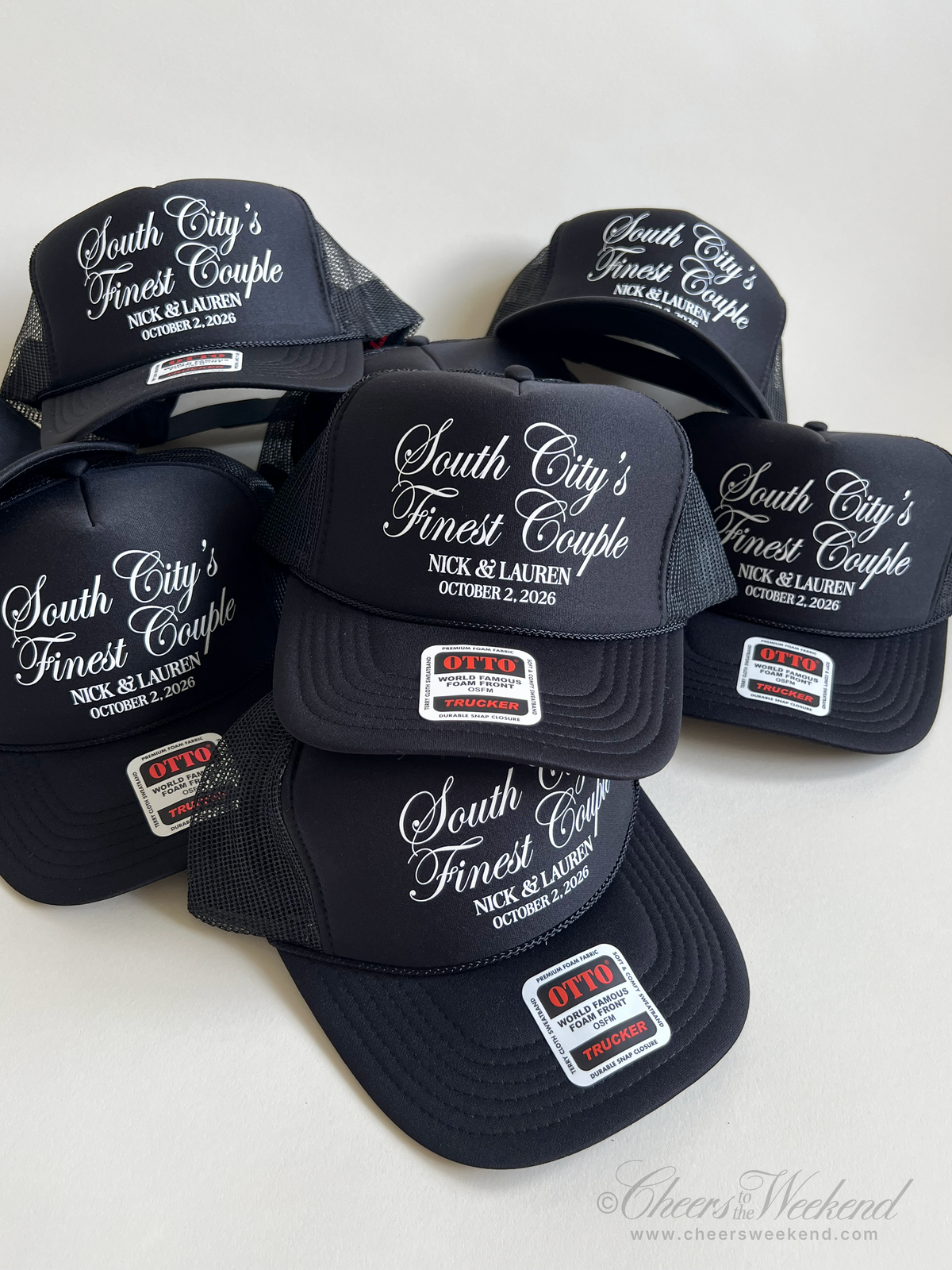 Custom Wedding Toss Trucker Hats