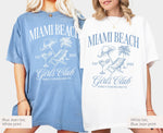 Miami Beach Girls Club Custom Tee, Miami Bachelorette Shirts, Miami Trip Tee, Custom Bachelorette Group Shirts