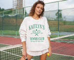 Custom Tennis Club Sweatshirt: Personalized Bachelorette Gift