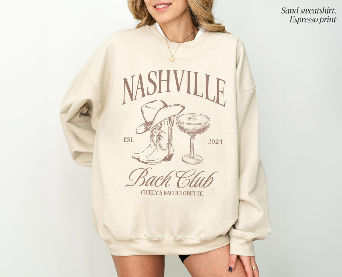 Nashville Girls Club Sweatshirt, Nashville Bachelorette Logo Sweatshirt, Personalized Sweatshirt, Custom Girls Club Sweatshirt