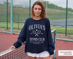 Custom Tennis Club Sweatshirt: Personalized Bachelorette Gift