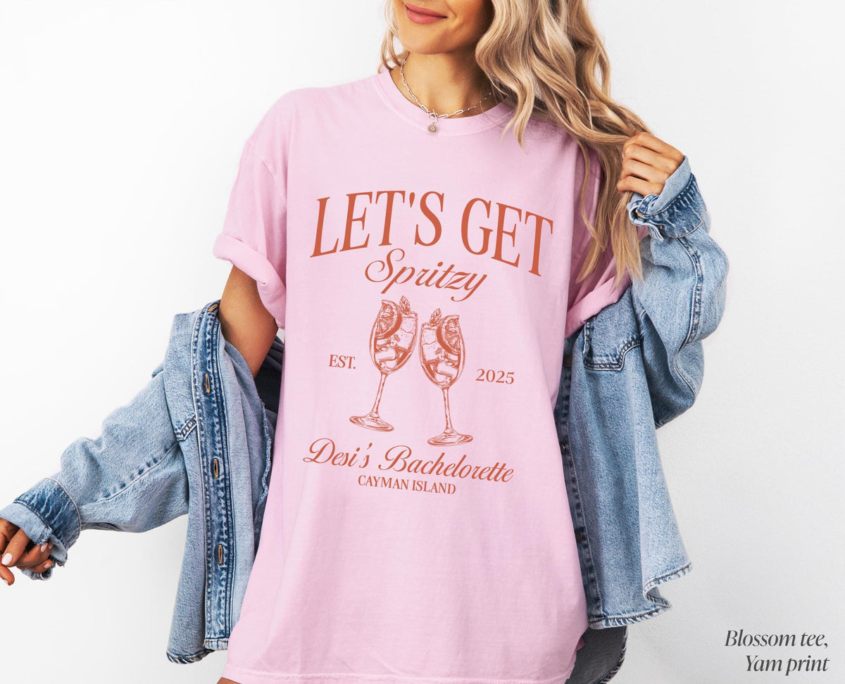Let's Get Spritzy Bachelorette Shirt, Aperol Spritz Shirt, Aperol Club Shirt, Custom Girls Club Shirt, Spritz Cocktail Shirt
