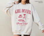 Girl Dinner Social Club Sweatshirt, Dinner Club Custom Sweatshirt, Girls Club Sweatshirt, Supper Club Sweatshirt, Snacks Sweatshirt