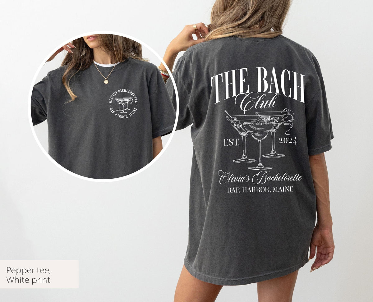 Custom Name Social Club Shirt Back Print, Custom Bridal Party Shirt, Wedding Party Custom Name Shirt