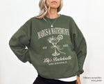 Margs and Matrimony Custom Sweatshirt, Tequila Bachelorette Sweatshirt, Coquette Margarita Bachelorette Crewneck, Bow Margarita Sweatshirt