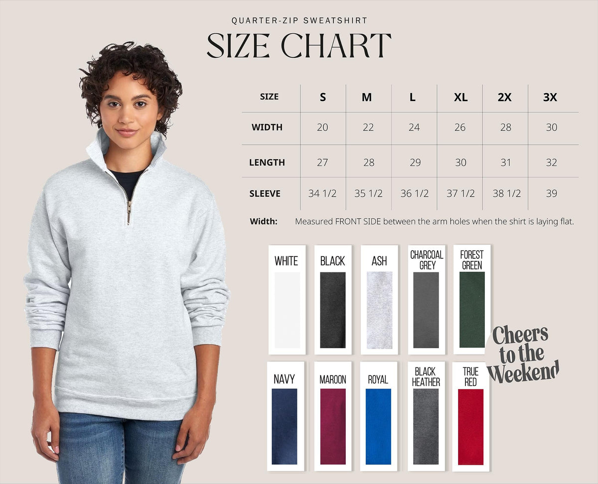 Custom Quarter-Zip Sweatshirt, Double Side print