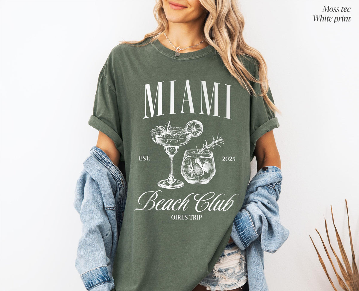 Miami Beach Club Shirt: Custom Bachelorette Party Tee
