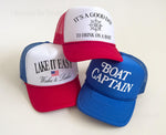 Lake Bach Trucker Hat, Lake Bachelorette Hats, Lake Club Hat, Boat Club Trucker Hat, Yacht Club Trucker Hat, Love on the Lake Hat