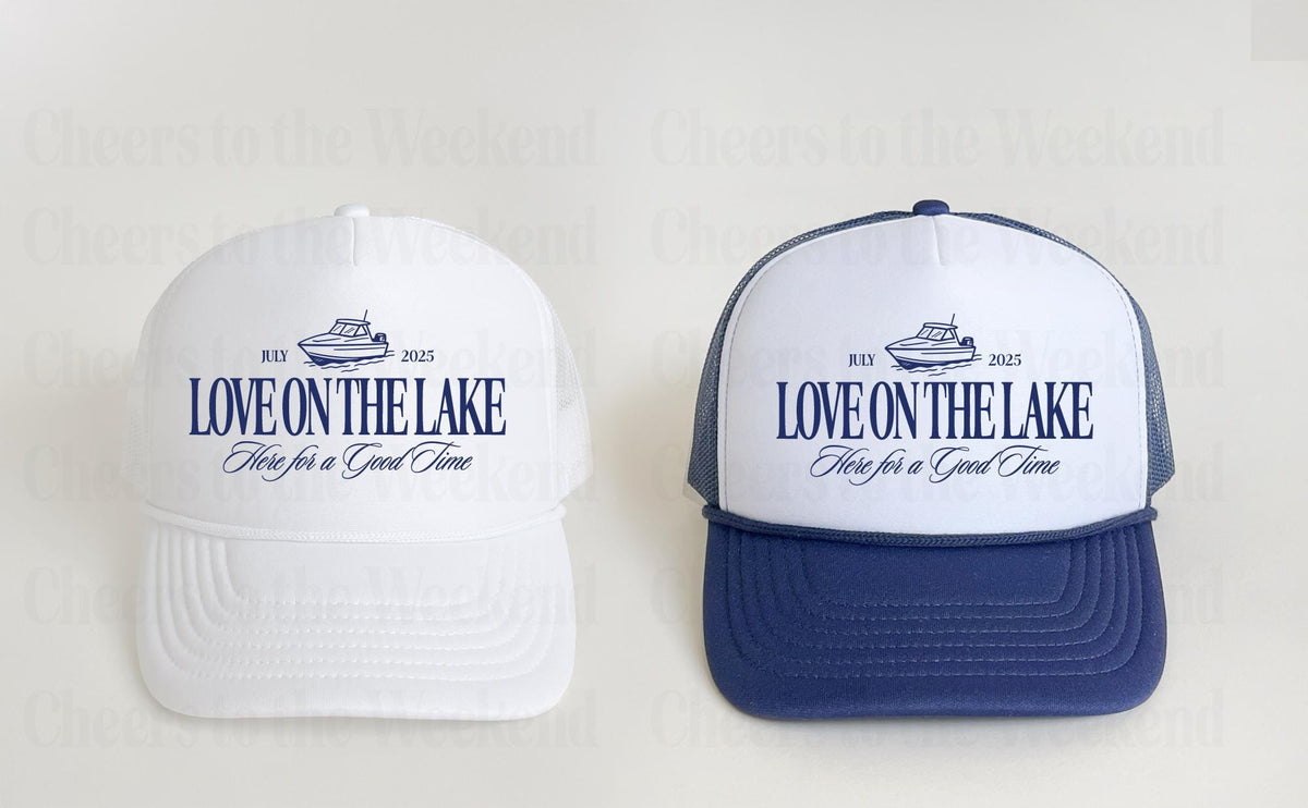 Lake Bach Trucker Hat, Lake Bachelorette Hats, Lake Club Hat, Boat Club Trucker Hat, Yacht Club Trucker Hat, Love on the Lake Hat