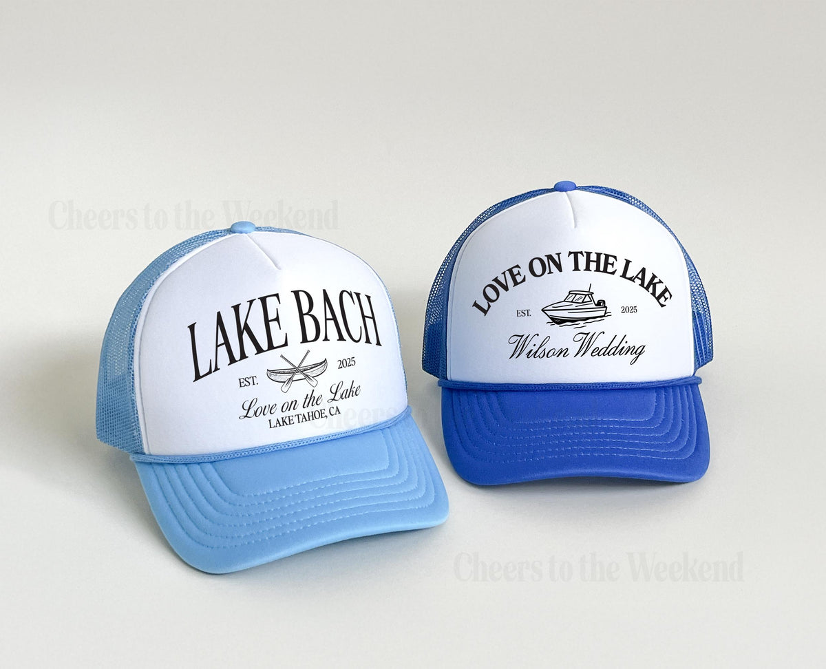 Lake Bach Trucker Hat, Lake Bachelorette Hats, Lake Club Hat, Boat Club Trucker Hat, Yacht Club Trucker Hat, Love on the Lake Hat
