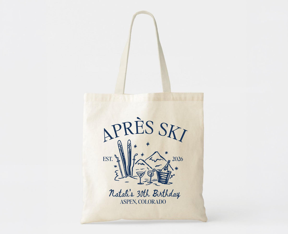 Custom Après Ski Tote Bag, Après Ski Bachelorette Bag