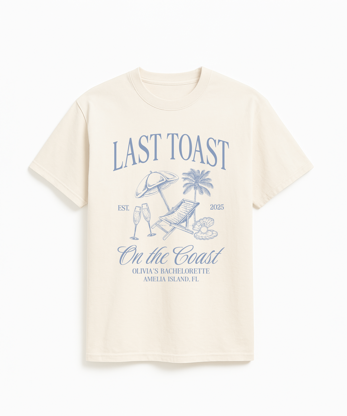 Last Toast on the Coast Luxury Bachelorette Party Shirt