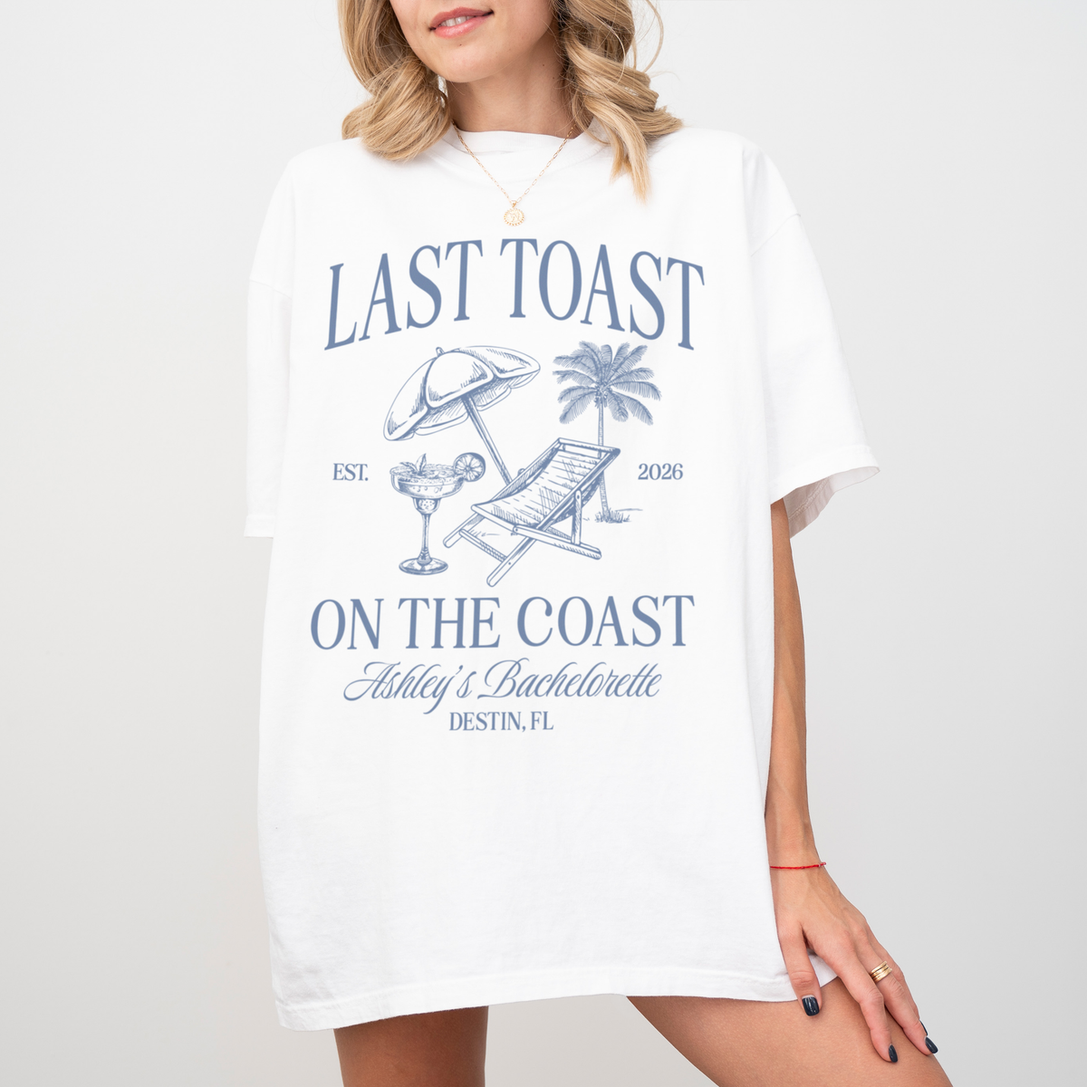 Last Toast on the Coast Beach Bachelorette T-shirt