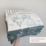 Margaritas and Matrimony Bachelorette Party Shirt, Back Print