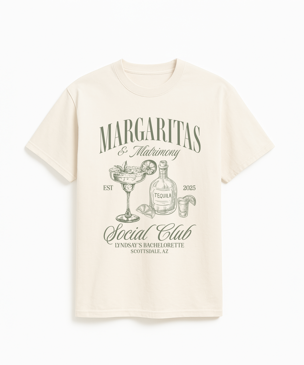 Margaritas and Matrimony Bachelorette Party Shirt