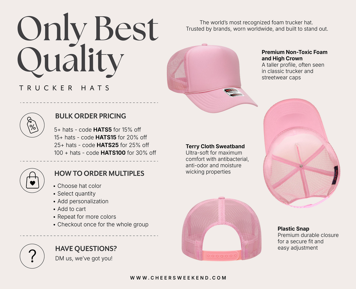 Patriotic Bachelorette Tracker Hats, 4th of Juy Bach Hats