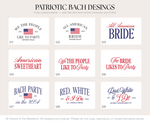 Patriotic Bachelorette Tracker Hats, 4th of Juy Bach Hats