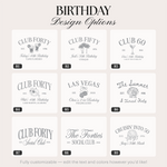 Club Forty Social Club Trucker Hat, Custom 40th Birthday Hats