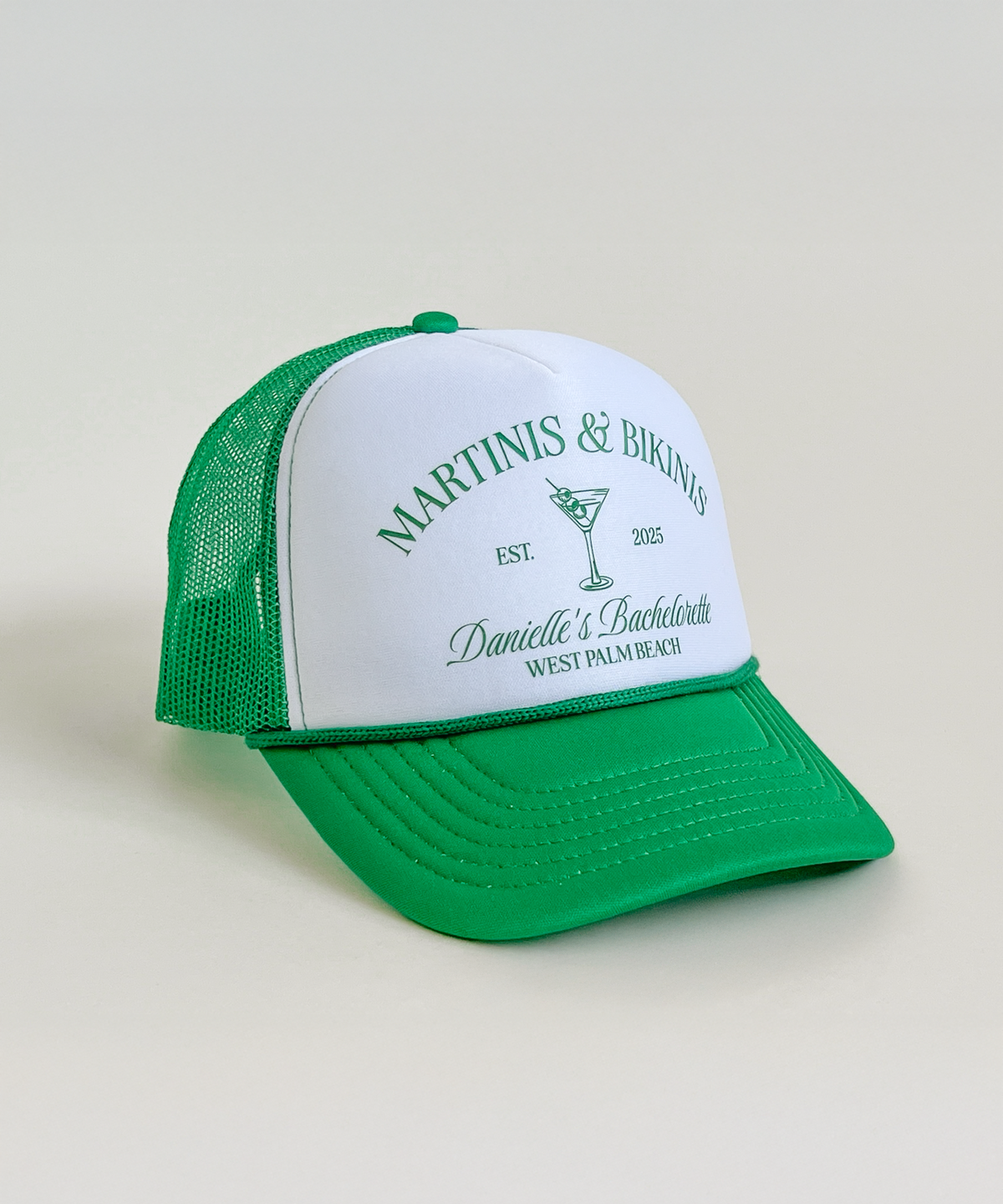 Martinis & Bikinis Custom Bachelorette Party Trucker Hat