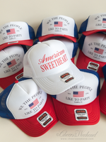 Patriotic Bachelorette Tracker Hats, 4th of Juy Bach Hats