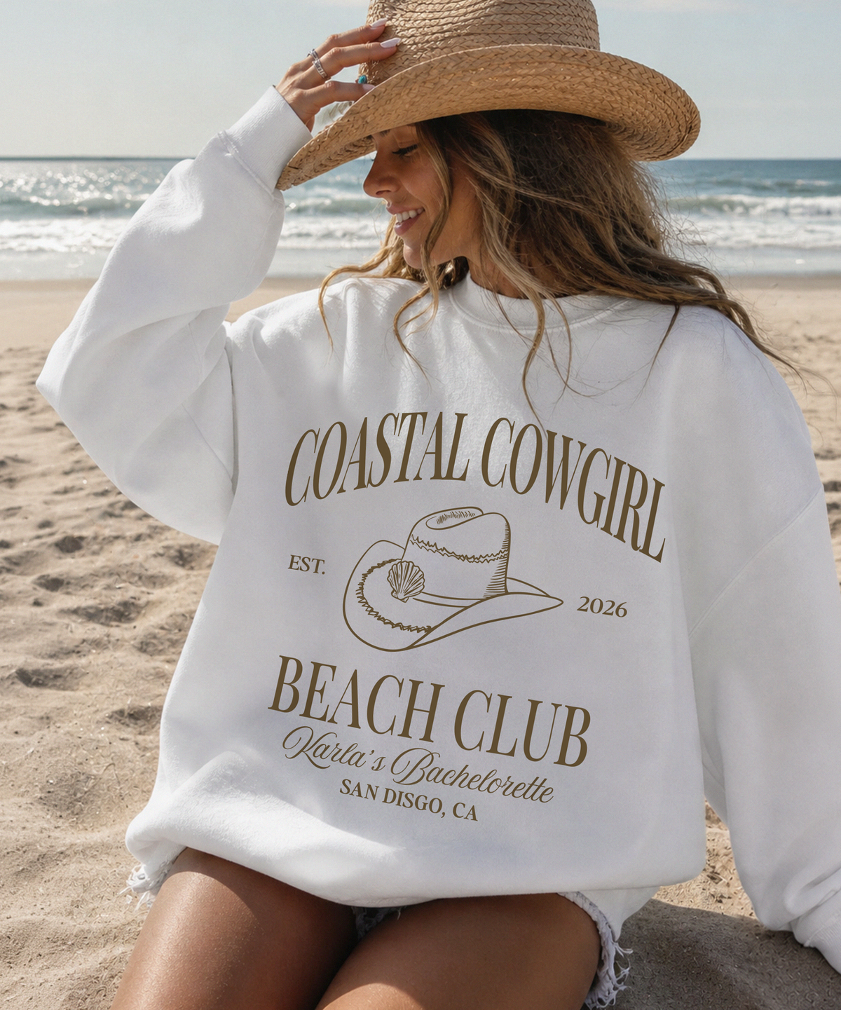 Coastal Cowgirl Beach Club Sweatshirt