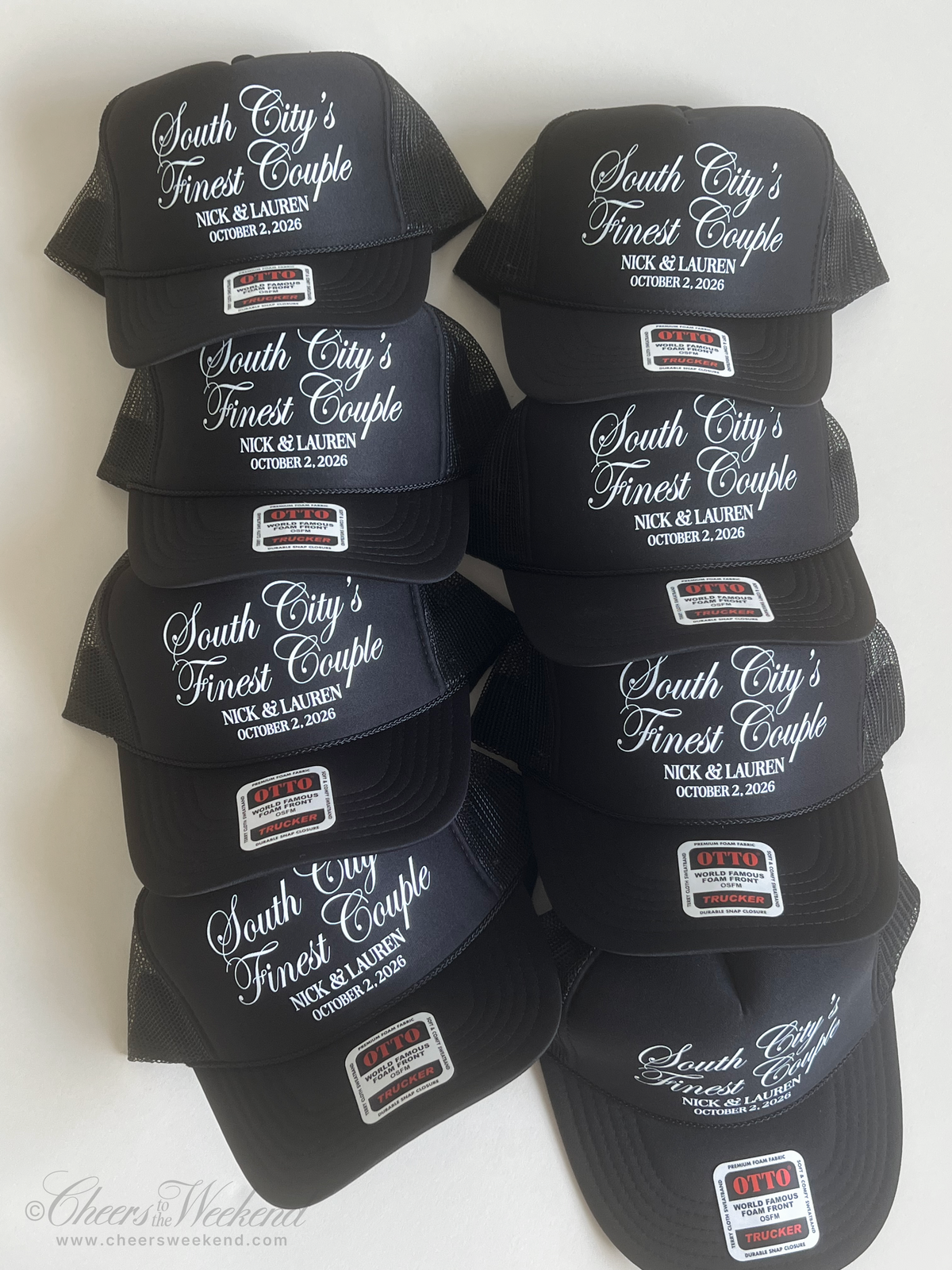 Custom Wedding Toss Trucker Hats