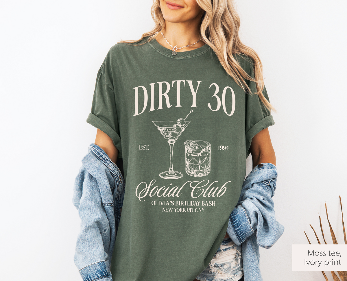 Dirty 30 Social Club Birthday Shirt