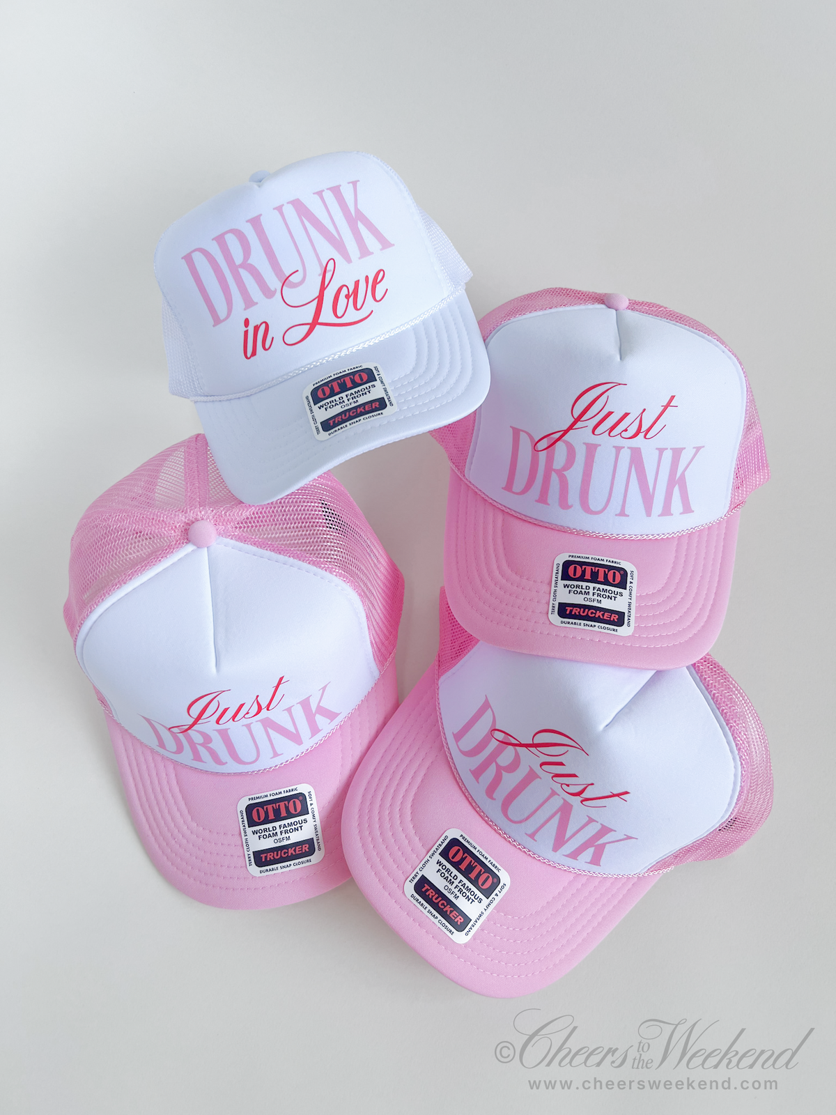 Drunk in Love, Just Drunk Bachelorette Trucker Hats