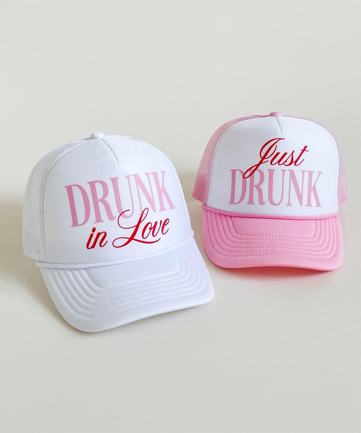 Drunk in Love Just Drunk Bachelorette Trucker Hats