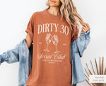 Dirty Thirty Social Club Birthday Shirt, Custom Cocktails Birthday Shirt, Dirty Thirty Birthday Gift, Dirty 30