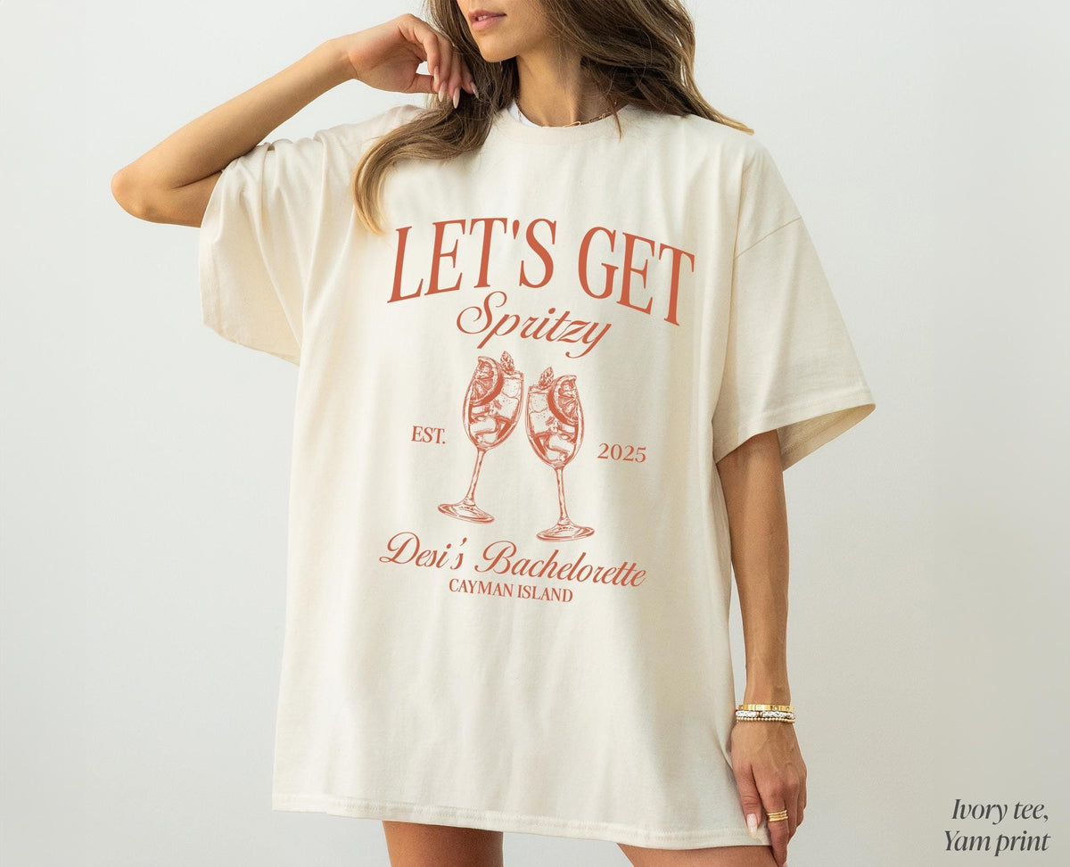 Let's Get Spritzy Bachelorette Shirt, Aperol Spritz Shirt, Aperol Club Shirt, Custom Girls Club Shirt, Spritz Cocktail Shirt