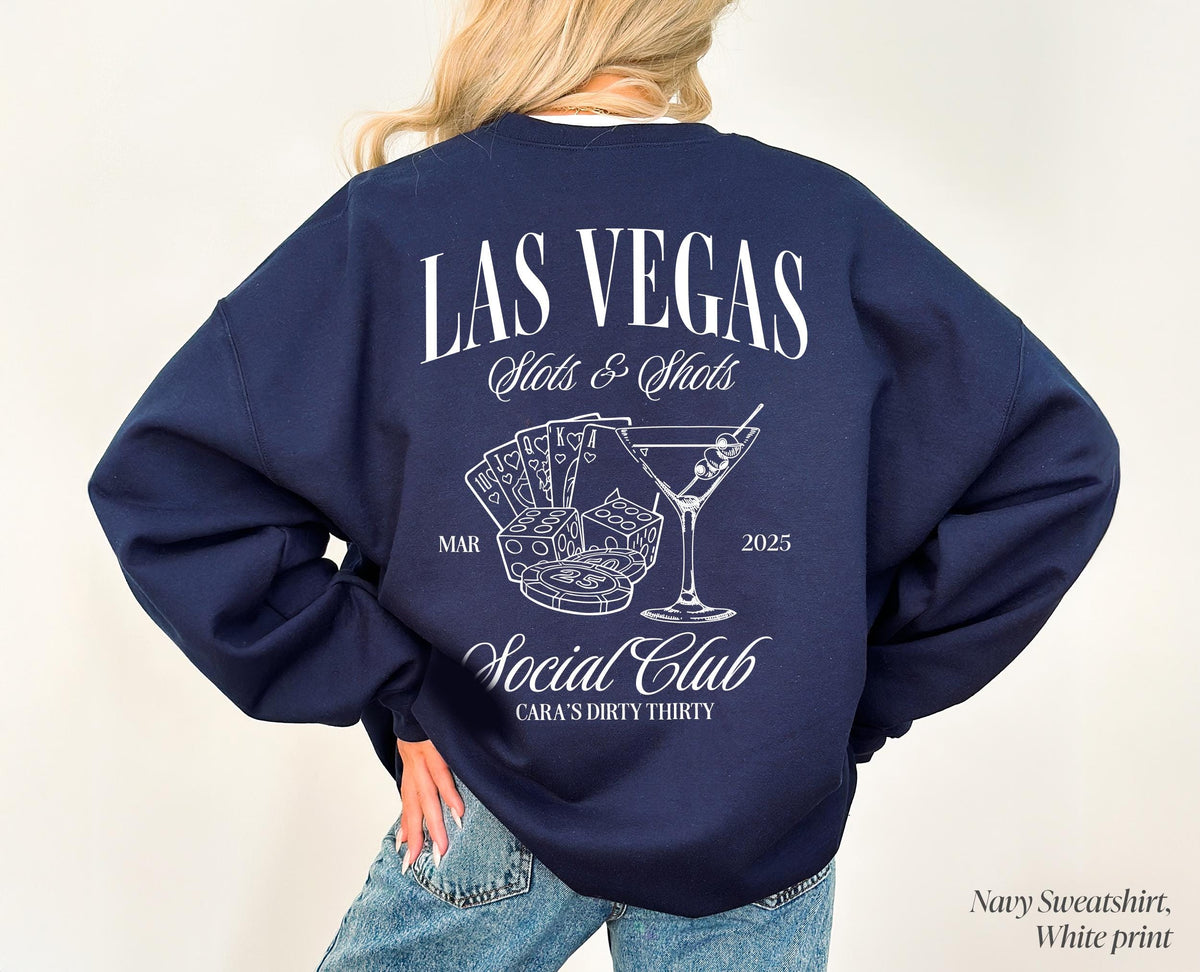 Las Vegas Birthday Trip Sweatshirt, Custom Birthday Sweatshirt, Back Print Custom Sweatshirt
