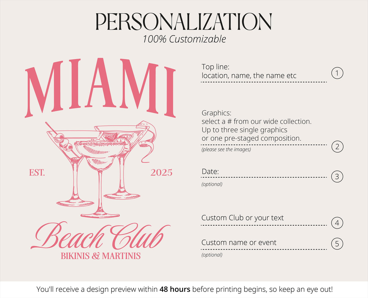 Miami Girls Club T-shirt, Miami Bachelorette Shirts, Miami Trip Tee, Custom Bachelorette Group Shirts