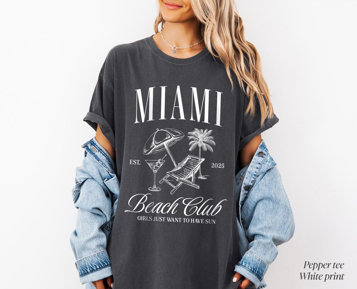 Miami Beach Club Shirt: Custom Bachelorette Party Tee