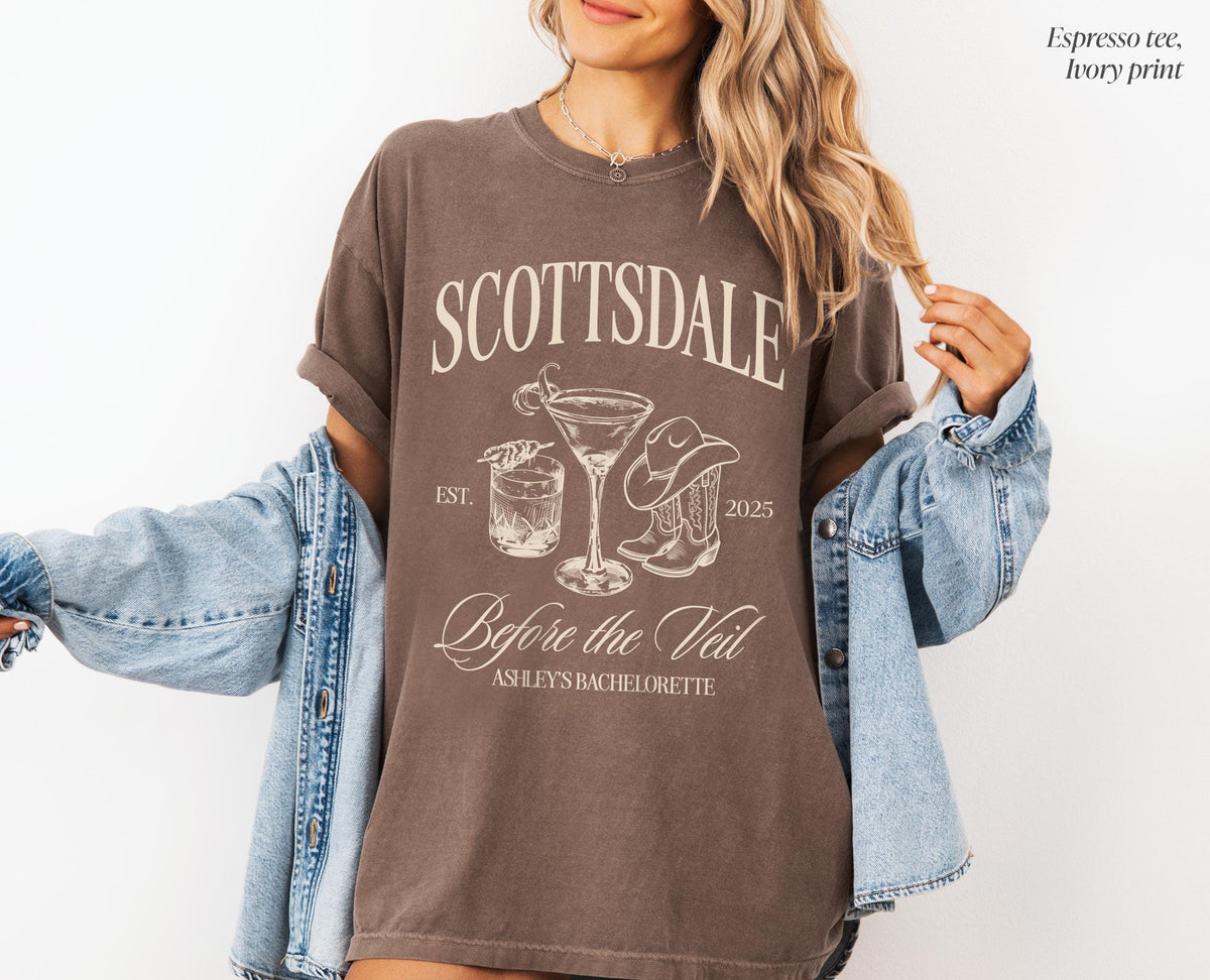 Scottsdale Before the Veil Bachelorette Shirt, Scottsdale Bachelorette Shirt, Scottsdale Bachelorette Pary Shirt, Club Shirt, Desert Bride