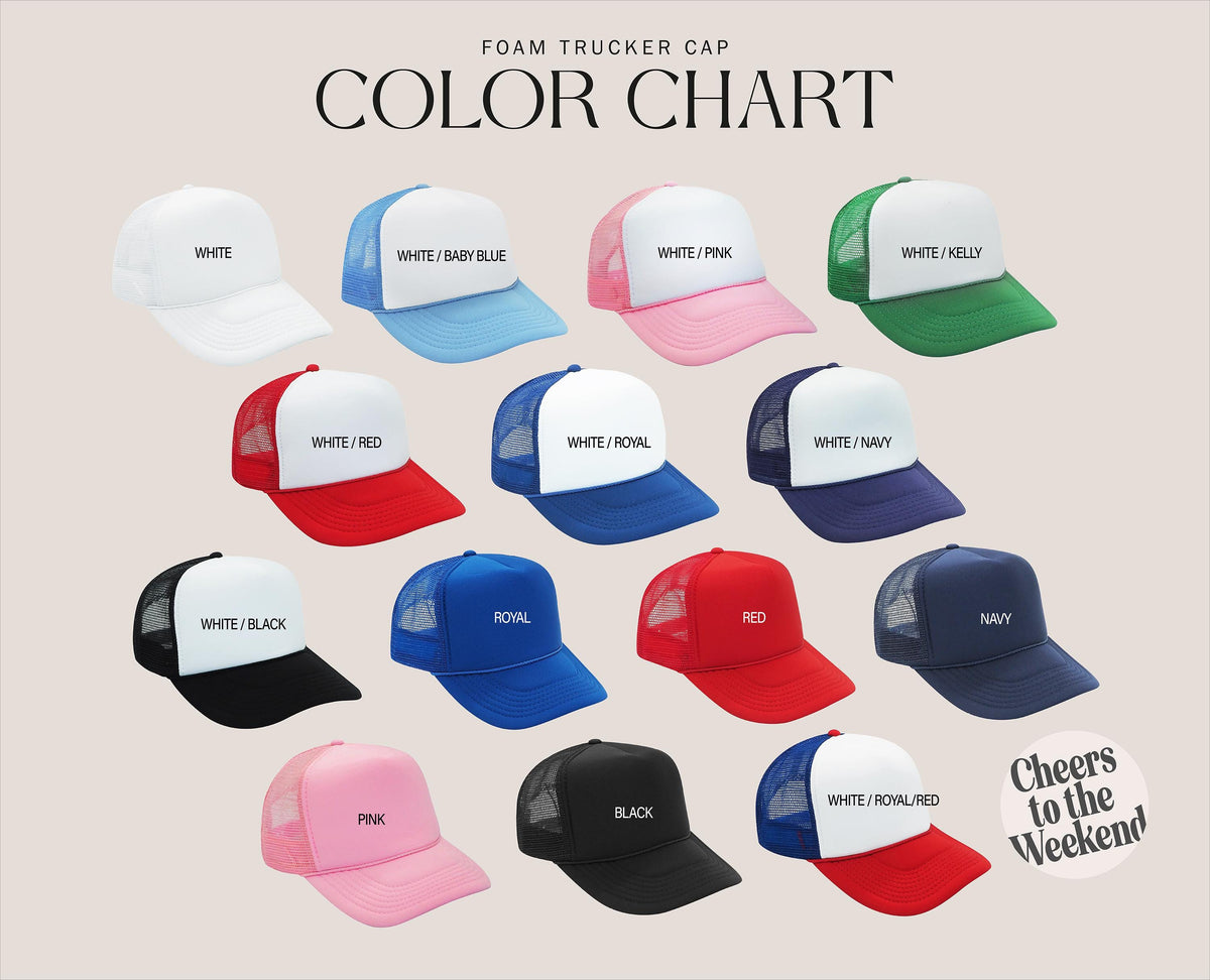 Custom Birthday Hats for Group, Funny Trucker Caps, Club 40 50 60 Favors, Girls Trip Hats, Personalized Gift, Bulk Order Hats, Dirty 30 Hat