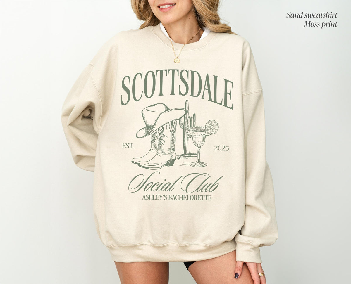 Scottsdale Bachelorette Sweatshirt: Arizona Social Club Crewneck