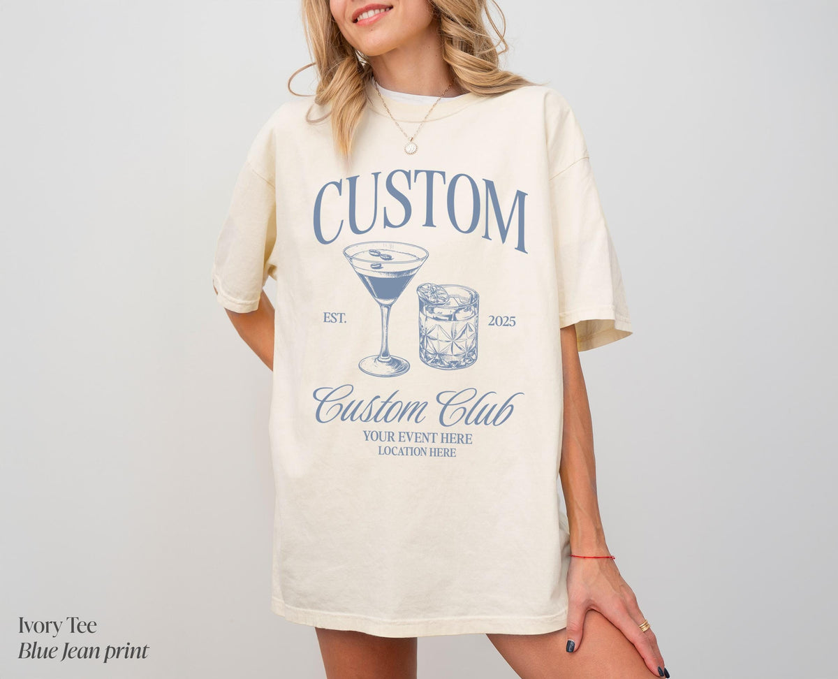 Custom Name Social Club Shirt, Custom Bachelorette Party shirt, Luxury Bachelorette Merch, Social Cocktail Club, Bachelorette Party Merch