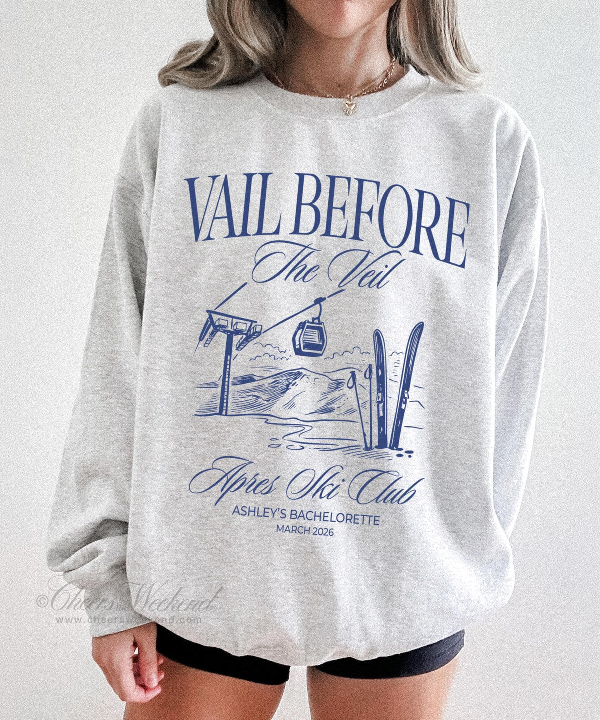 Vail before the Veil Après Ski Club Sweatshirt, Custom Après Ski Sweatshirt, Ski Bachelorette Sweatshirt, Mountains Bachelorette Sweatshirt