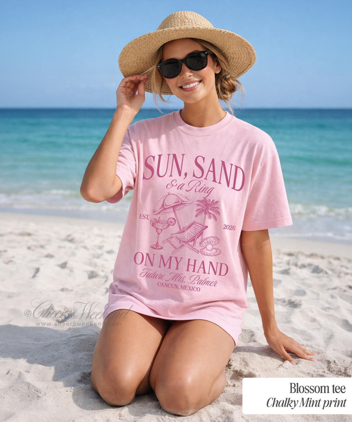 Sun Sand and a Ring on My Hand Shirt, Beach Bachelorette Party Shirt, Custom Bachelorette Party, Bachelorette Shirts, Personalized Shirts