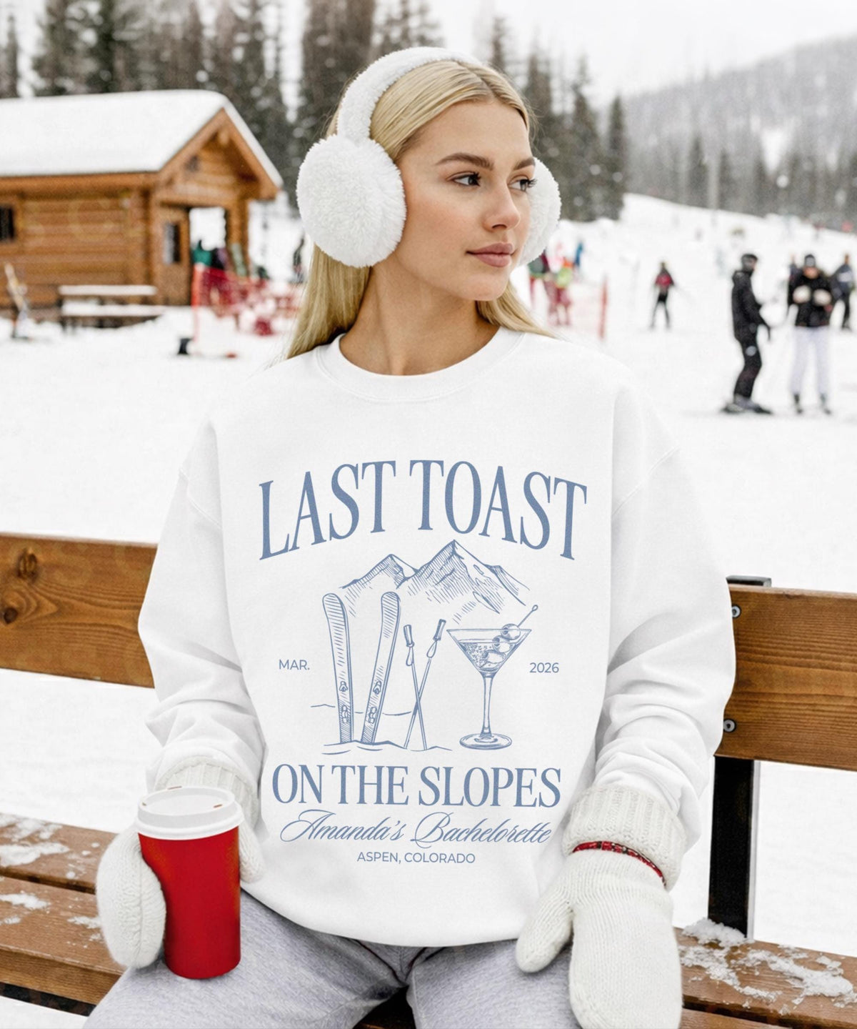 Last Toast on the Slopes Girls Club Sweatshirt, Custom Après Ski Sweatshirt, Ski Bachelorette Sweatshirt, Mountains Bachelorette Sweatshirt