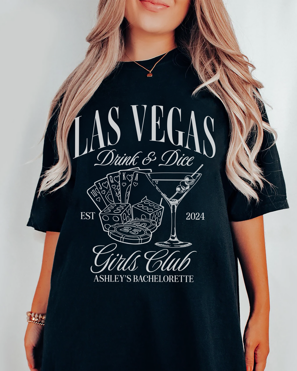 Las Vegas Girls Club Shirt, Vegas Drink & Dice Bachelorette Shirt