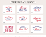 Patriotic Bachelorette Tracker Hats, 4th of Juy Bach Hats